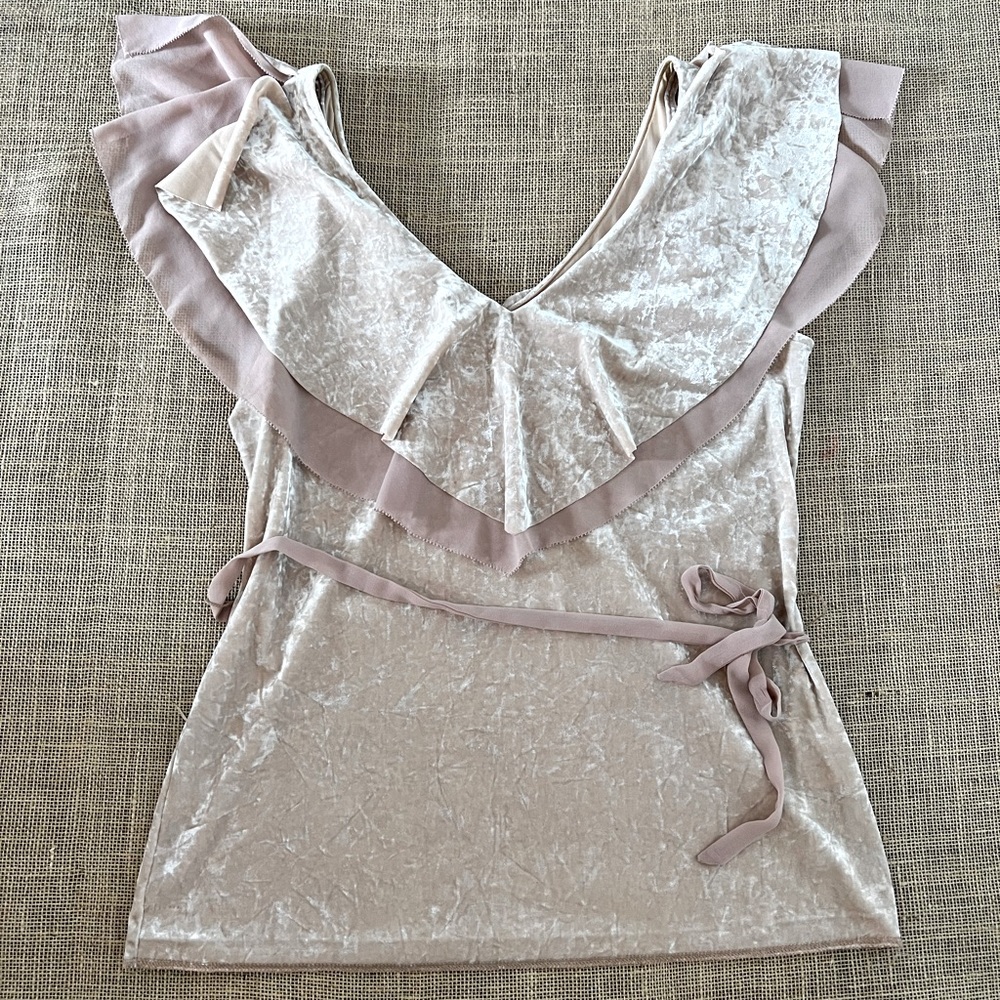 WHBM Crushed velvet top